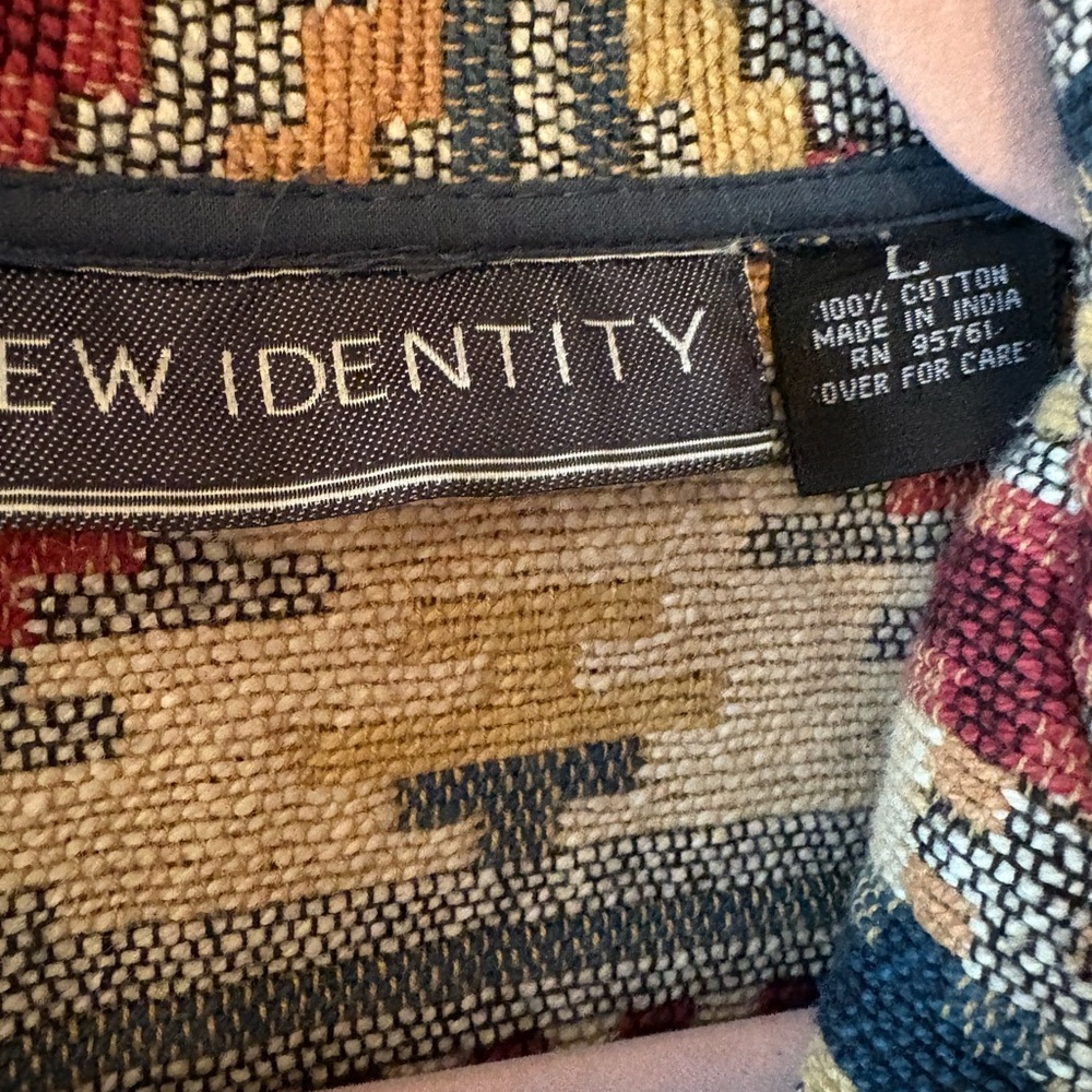 New Identity Multicolor Patterned Jacket Aztec Bo… - image 4